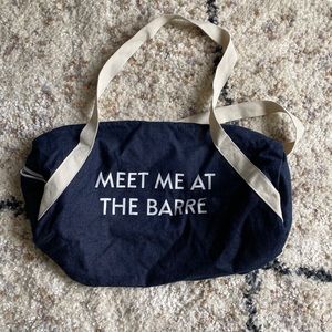 Meet me at the barre duffle bag